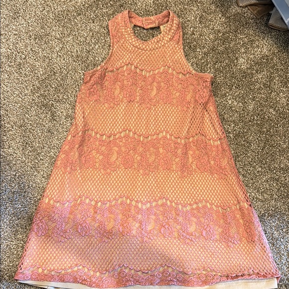 Dina Be Pink Lace Dress - Picture 1 of 3